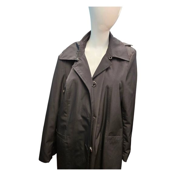 Calvin Klein Black Jacket Womens Size XL Spring Fall Raincoat - Picture 3 of 12